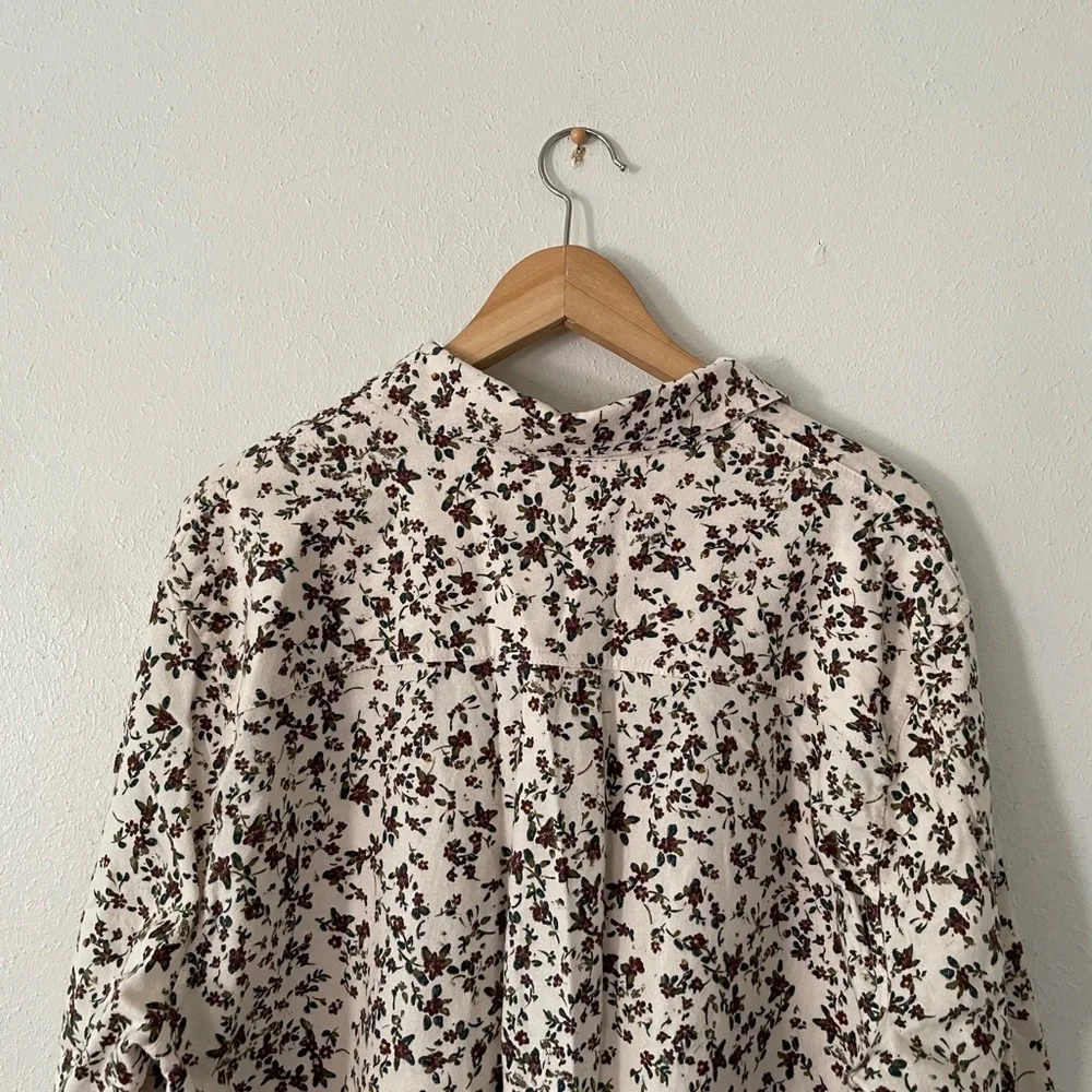 Free People Early Morning Ditsy Floral Flannel Button Up Shirt